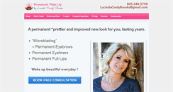 Desktop Screenshot of permanentmakeupbylucindacindybrooks.com