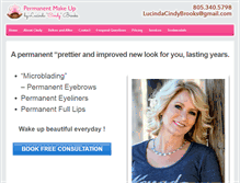 Tablet Screenshot of permanentmakeupbylucindacindybrooks.com